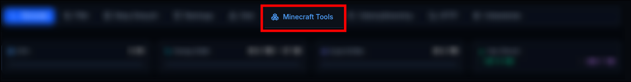 Przejdź do sekcji "Minecraft Tools" w panelu klienta